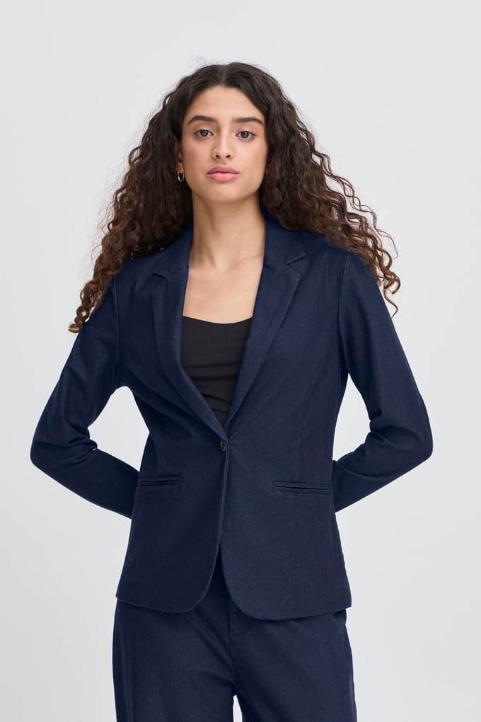 Ichi IHKATE DENIM BL Dames Blazer/colbert - Maat S