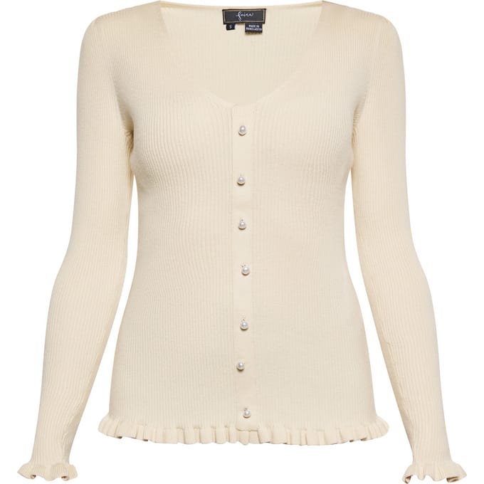 Faina Vest Dames ivoor