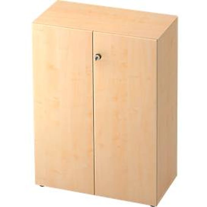 TOPAS LINE archiefkast, 3 dossierhoogtes, afsluitbare deuren, ahorn decor/mapeldoorn decor