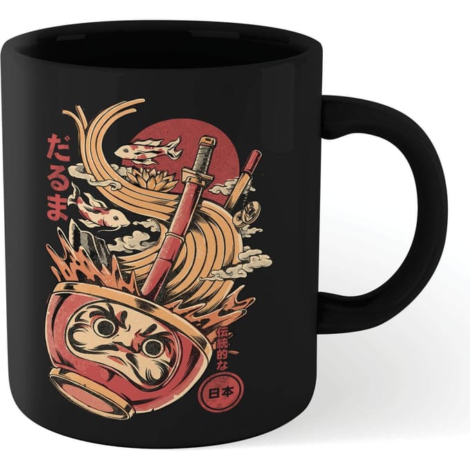 Ilustrata Daruma Mug - Black