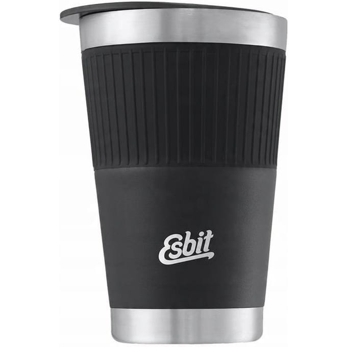 Esbit Sculptor Thermosbeker - 550ml - Mat Zwart - Drinkdeksel - RVS