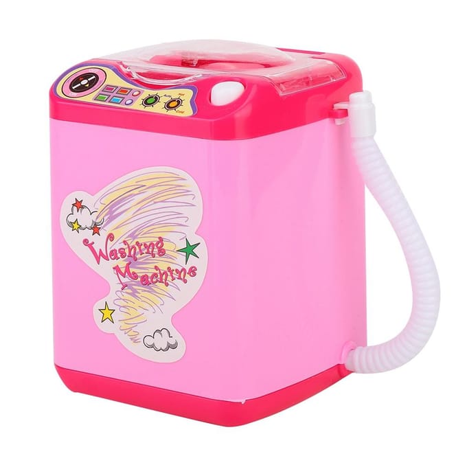 Mini Machine à Laver à Simulation Machine à Laver Électrique pour Pinceaux de Maquillage Pinkish pink
