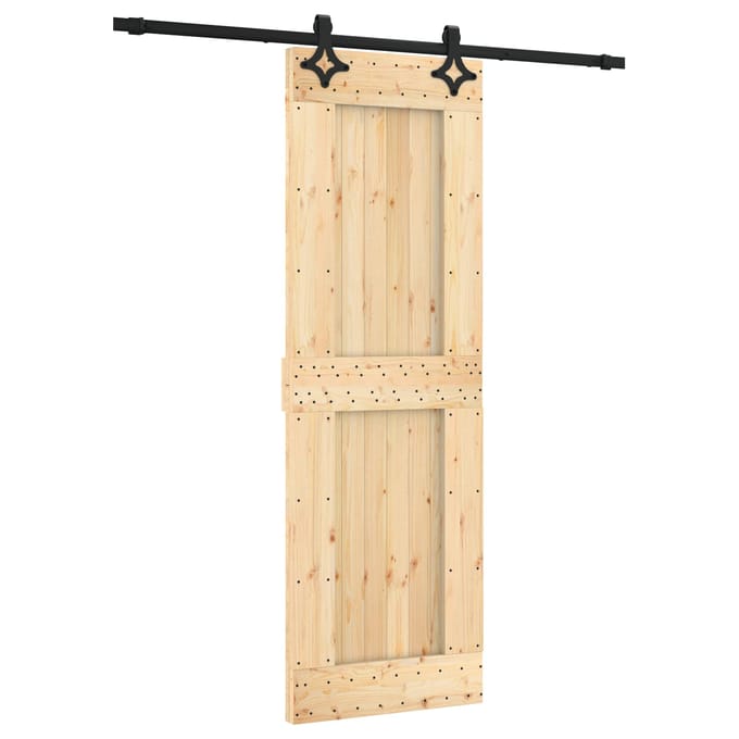 vidaXL - Schuifdeur - 70 - x - 210 - cm - Massief - Pine - Hout - (Onbehandeld)