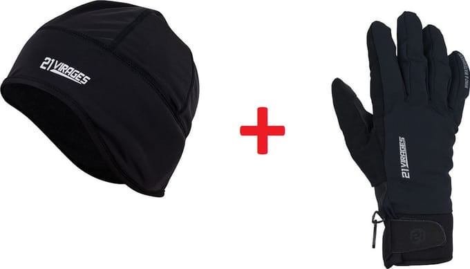 21virages winter fietshandschoenen permafrost met helmmuts - M