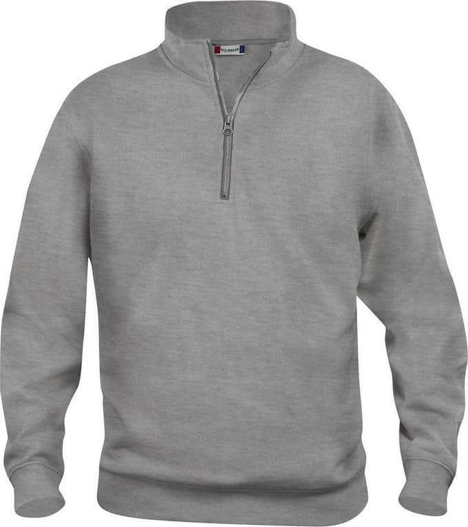 Clique Basic Half Zip 021033 - Grijs-melange - M