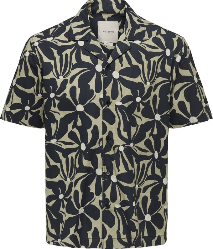 ONLY&SONS - ONSWHITE RESORT REG SS SHIRT - Heren - Overhemden