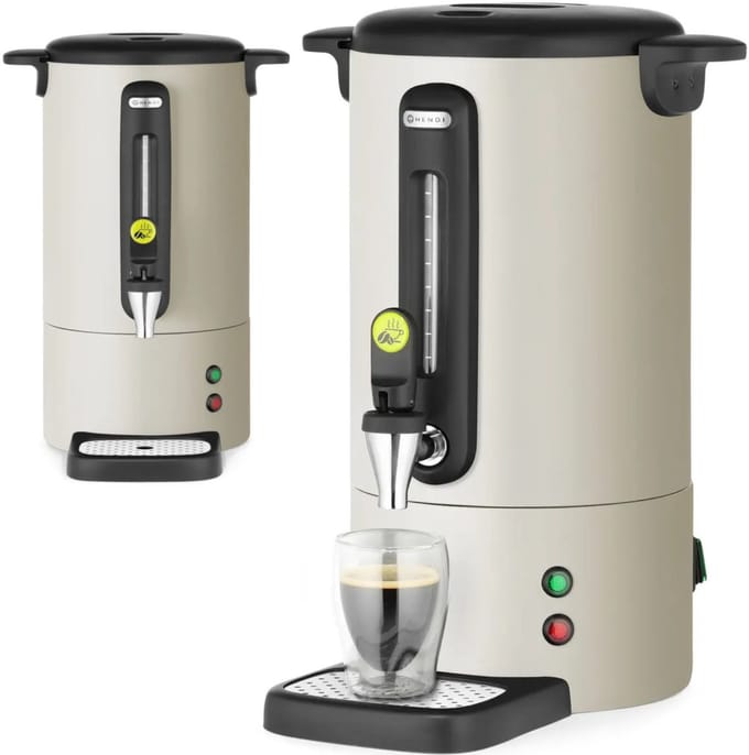 HENDI Percolator - roestvrij staal - non-drip kraan - 7L - lichtgrijs