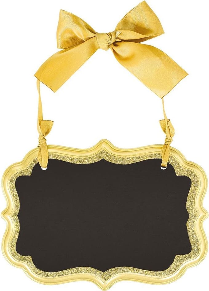Amscan Krijtbord Goud 14 X 10 Cm