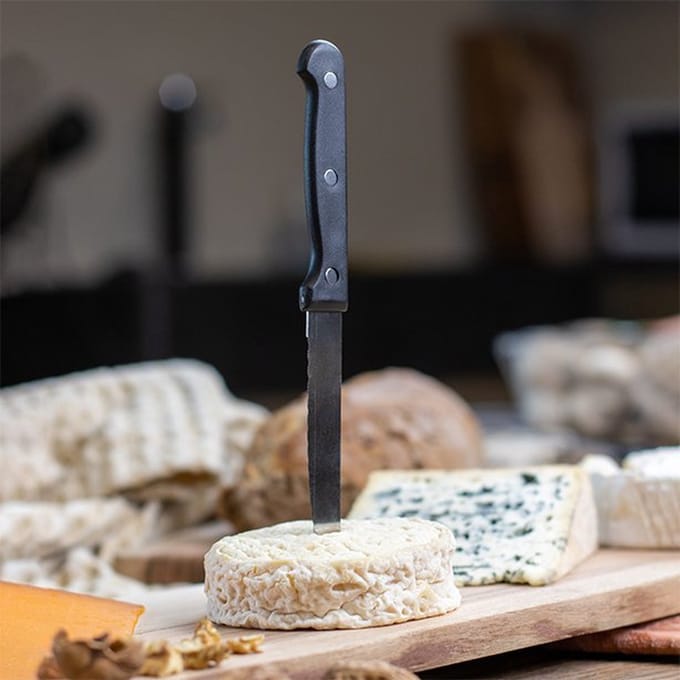 Novastyl set van 6 steakmessen RVS zwarte greep