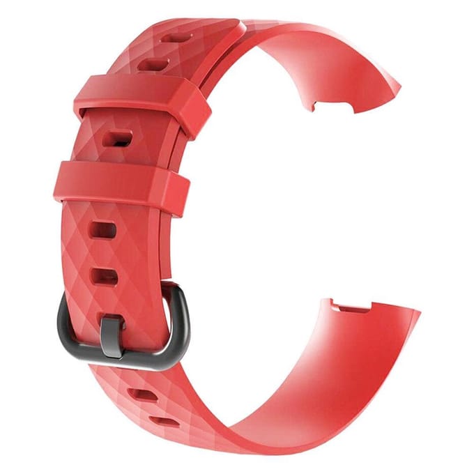 Shop4 - Fitbit Charge 3 Bandje - Siliconen Rood