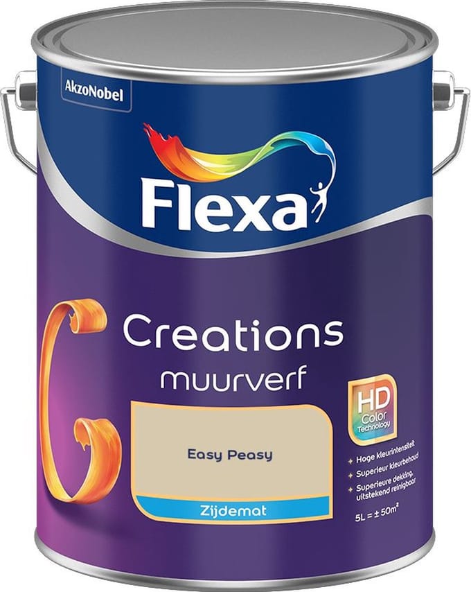Flexa - Creations Muurverf Zijdemat - Easy Peasy - Mengverf - 5 L
