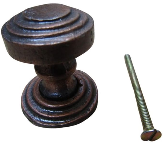 Twisted Round Cabinet Knob Pewter 42mmbyIronmongery World