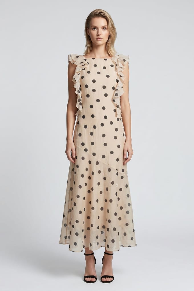 & Other Stories Nikki Dress Beige Maat: 32 | Maxi Jurken Outlet | Dames | Beige