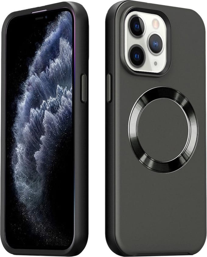 iPhone 14 Hoesje - Back Case Cover - Magsafe Compatible - Zwart - Provium