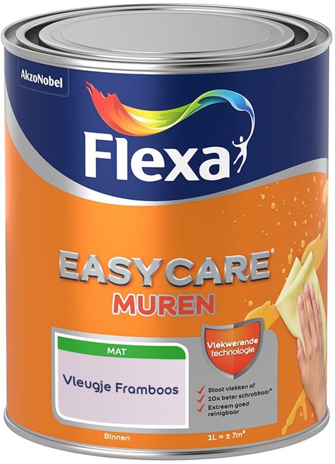 Flexa - Easycare Muren - Vleugje Framboos - Mengverf - 1 L
