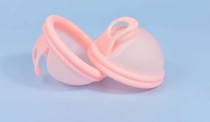 Herbruikbare Menstruatie Disc | Met uithaalring Maat L Poeder Roze Duurzaam