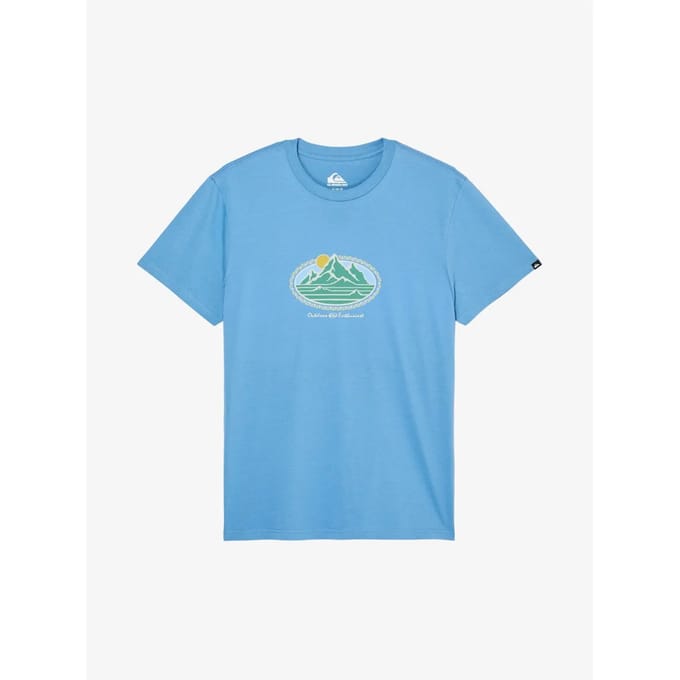 Quiksilver Evo Mountain Lov T-shirt Met Korte Mouwen Blauw M Man