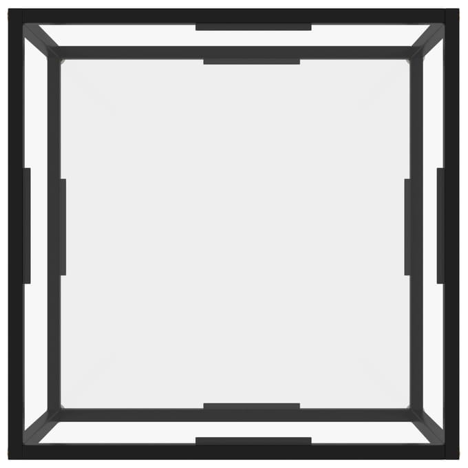 vidaXL - Salontafel - 60x60x35 - cm - gehard - glas - transparant
