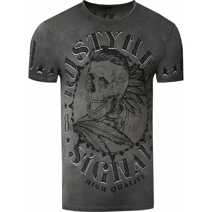 T-shirt met een was met schedelprint