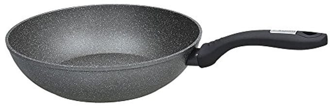 Wok met 1 handvat 28 cm - Mythos Marble Zwart