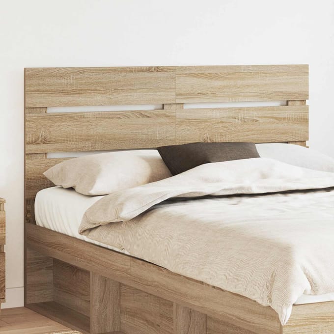 vidaXL - Hoofdbord - Sonoma - Eik - Bewerkt - hout
