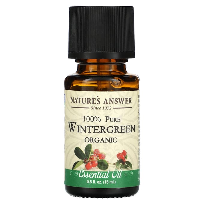 Nature'S Answer, 100% Pure Organic Essential Oil, Wintergreen, 15 Ml (0.5 Fl Oz)