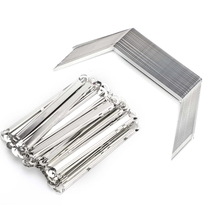 50 stuks Snelhechters 2-gaats IJzeren Klem Papier Prong Snelhechter Bindklem 80mm Gatafstand voor white
