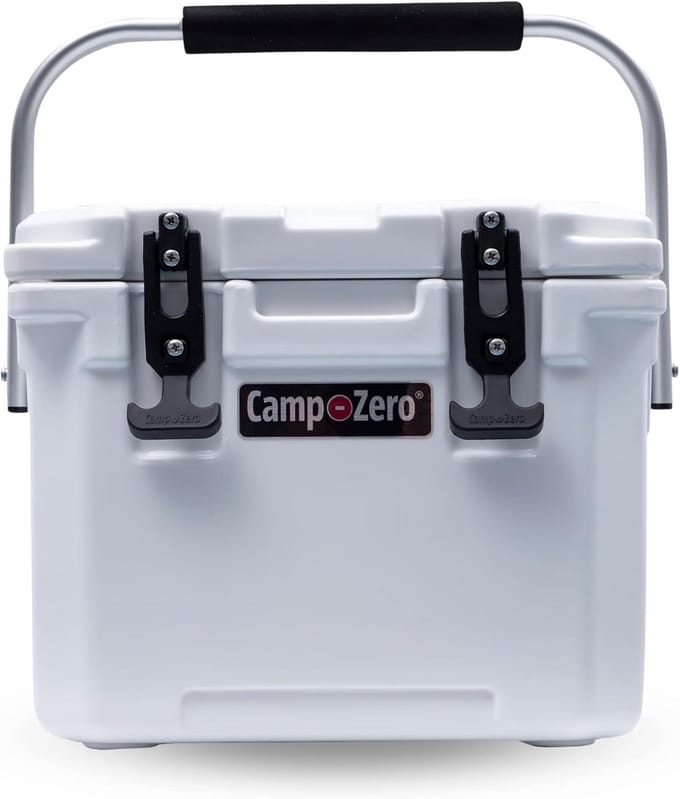Compacte Koelbox 10 Liter - Premium Ijskist met Bekerhouders en Draaggreep - Wit