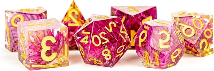 Dobbelstenen set - RPG dobbelstenen - Rollenspel avonden - Scherpe randen - 16mm - Rood