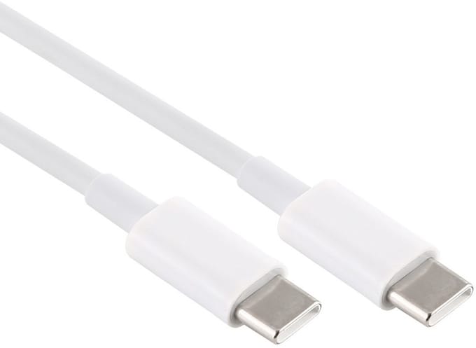 USB-C naar USB-C adapter oplader kabel - voedingskabel 5A - snellader - geschikt voor telefoon, tablet, camera etc. - 150 CM - wit