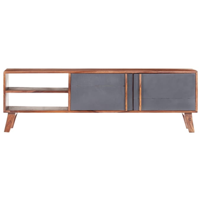 vidaXL - Tv-meubel - 140x30x45 - cm - massief - hout - grijs