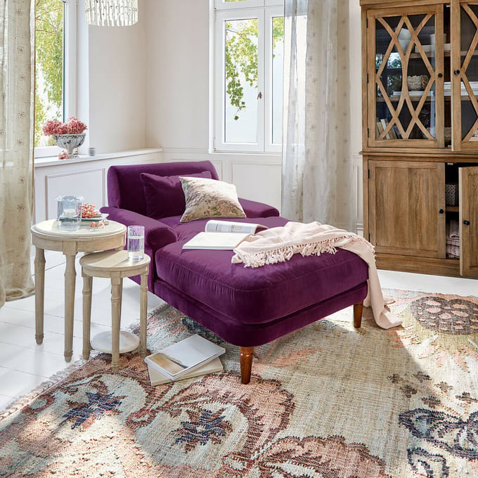 LOBERON Chaise longue Jouvrelle paars