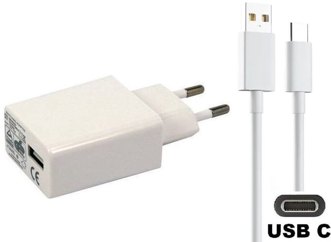 OneOne 2A lader + 2,0m sterke USB C kabel. TUV / GS 100% veilig. Oplader adapter past op Kobo (Rakuten) eReader Elipsa, Elipsa 2E, Sage, Libra 2, Clara 2E - Kindle (Amazon) Scribe