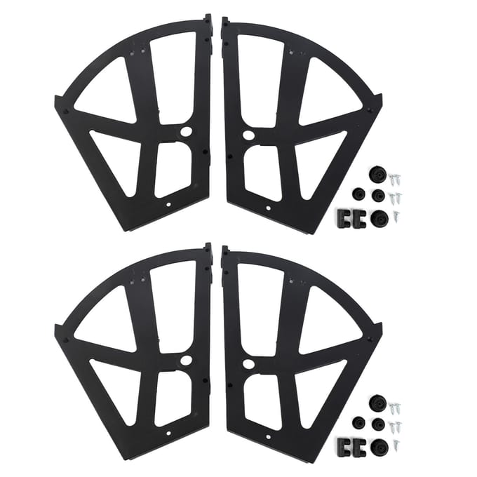 4-delige Set Huismeubilair Schoenen Lade Kast Scharnier Klapbord Frame Draaiend Rek Accessoire wit