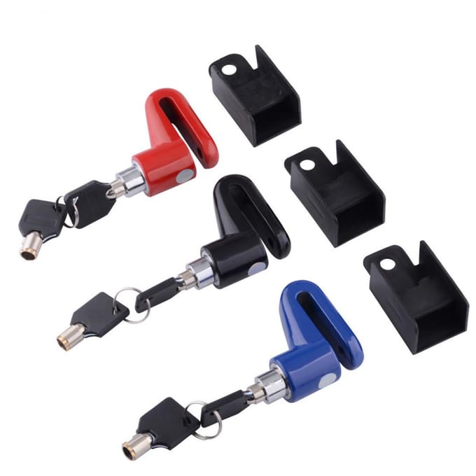 Beveiliging Anti-diefstal Motorfiets MTB Fiets Scooter Wiel Schijfrem Slot rood