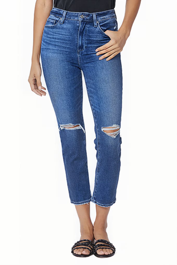 PAIGE Sarah Slim Crop Stargaze Distressed Größe: W29 | Slim Jeans Outlet | Damen