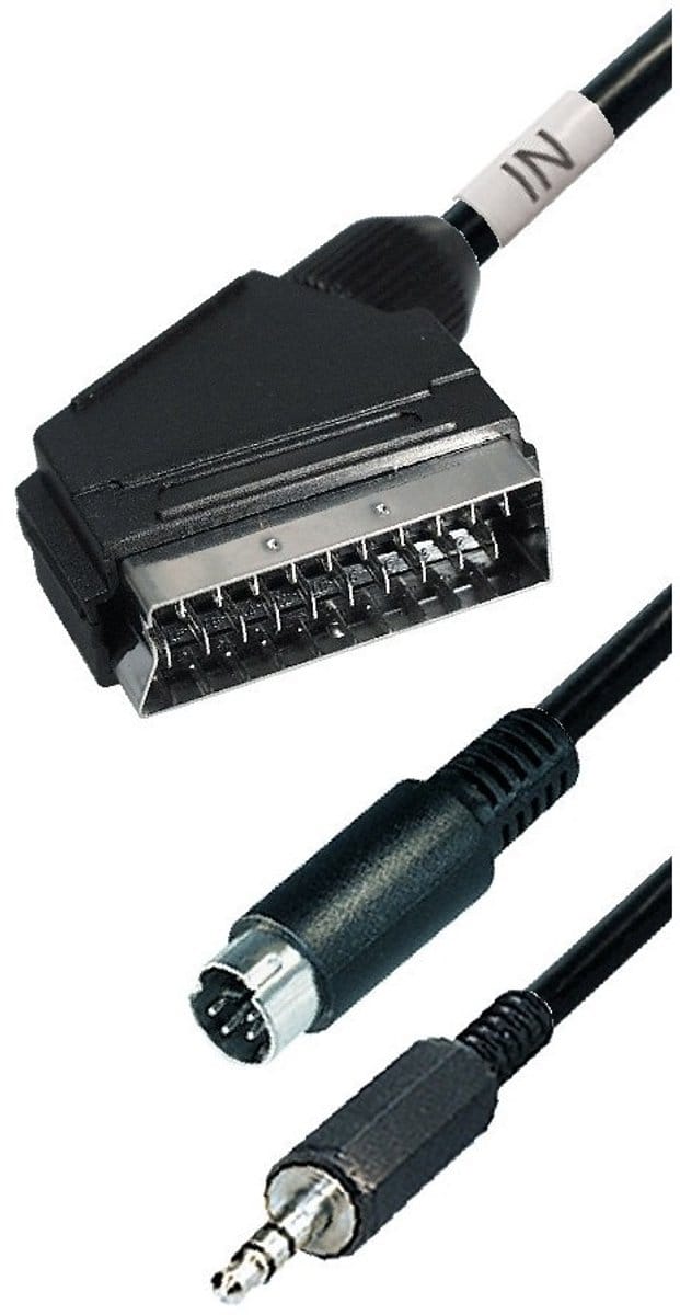 S-VHS en 3,5mm Jack (m) naar Scart (m) kabel / zwart - 20 meter