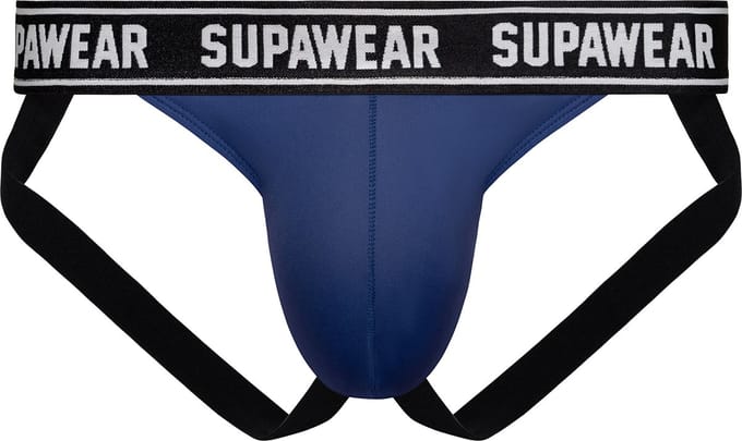 SUPAWEAR WOW Jockstrap Navy - MAAT L - Heren Ondergoed - Jockstrap voor Man - Mannen Jock