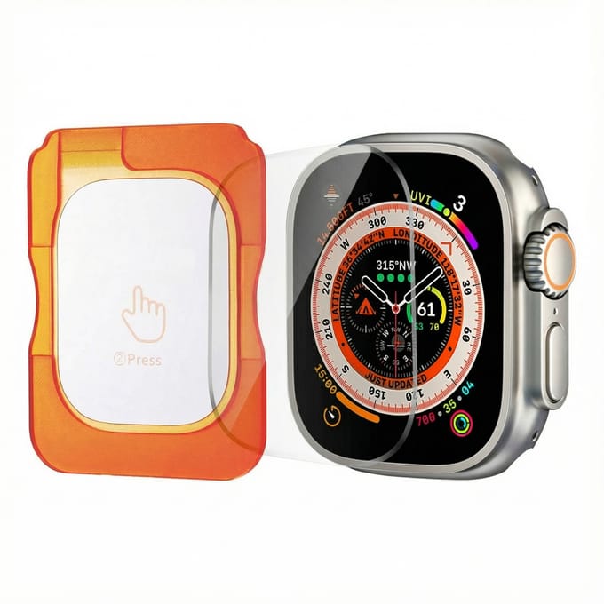 Accezz Gehard glas screenprotector met applicator voor de Apple Watch Ultra 1 / 2 / 3 - 49 mm