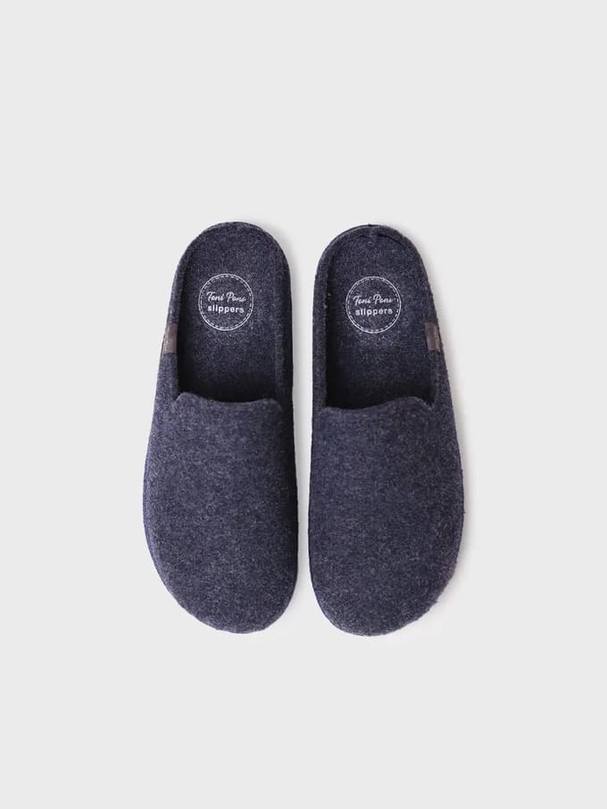 Herenslippers gemaakt van gerecyclede wol | TOMAS-RW