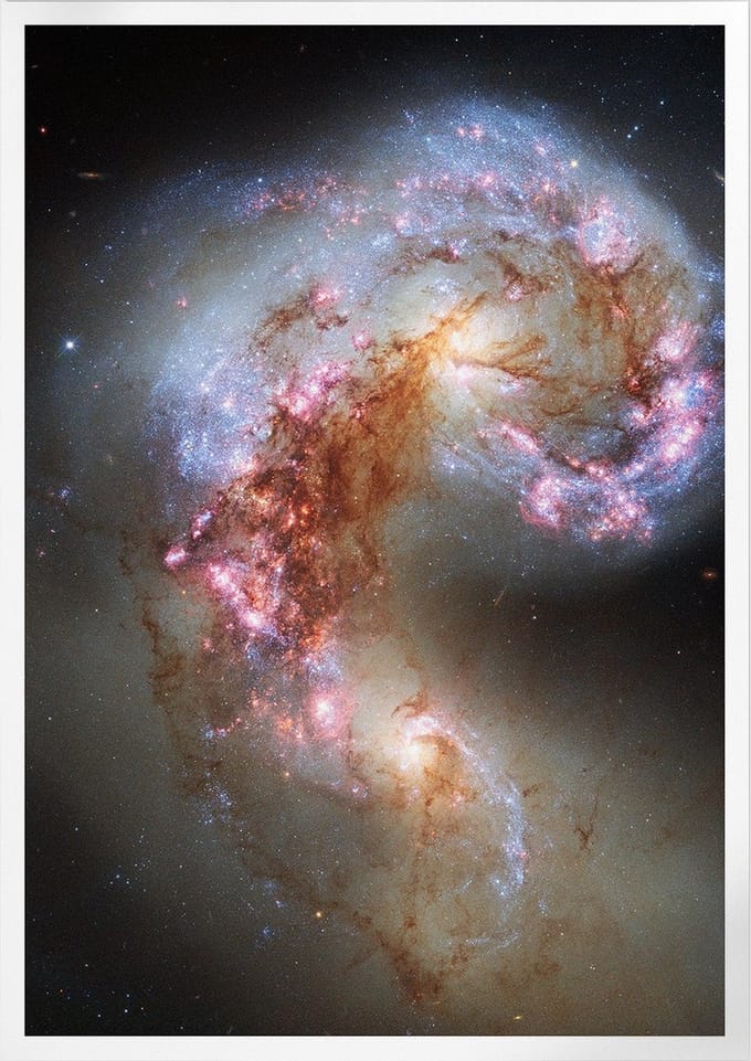 Antennae Galaxies Reloaded | Space, Astronomie & Ruimtevaart Poster | A3: 30x40 cm
