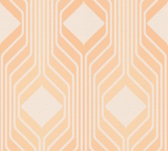 RETRO BEHANG | Grafisch - oranje beige - A.S. Création Retro Chic