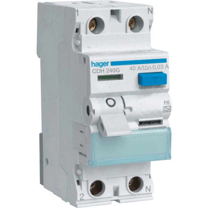 Hager Apparaat met Hoge Immuniteitsresiduele stroom - CDH240G