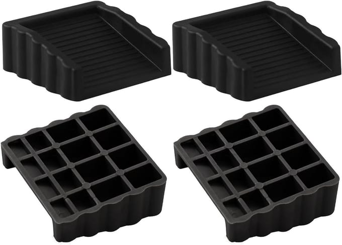 Deurklem set - Antislip wiggen - Veiligheid thuis - Tweeweg stabiliteit - 4 stuks - Zwart