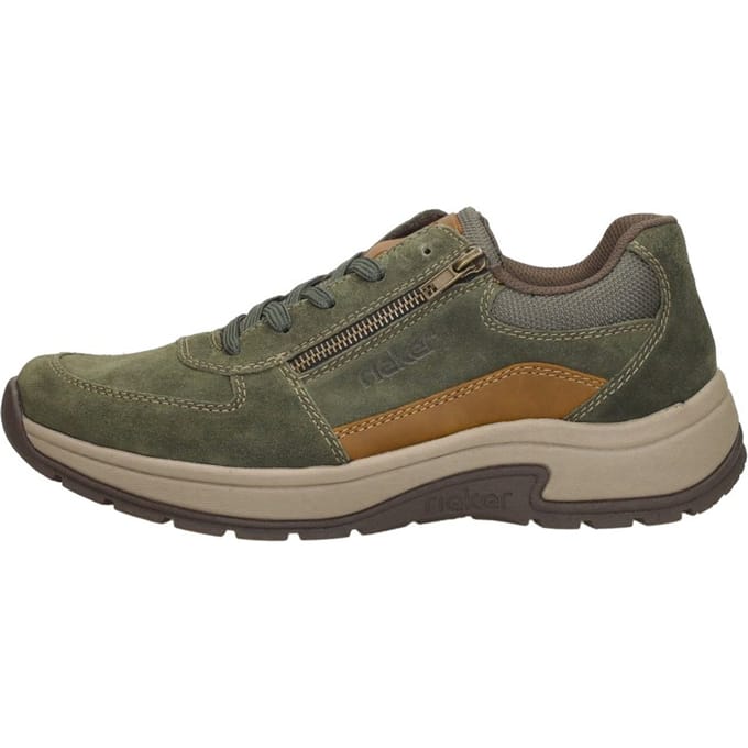 Rieker Sneakers groen Suede - Maat 44