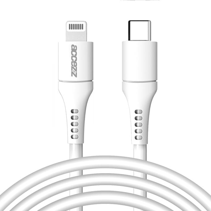Accezz geschikt voor Lightning naar USB-C kabel - MFi certificering - 2 meter - Wit