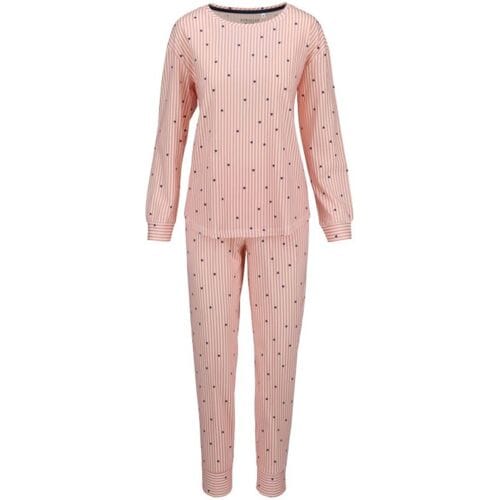Katoenen dames pyjama perzik Ringella - Roze - Maat - 46