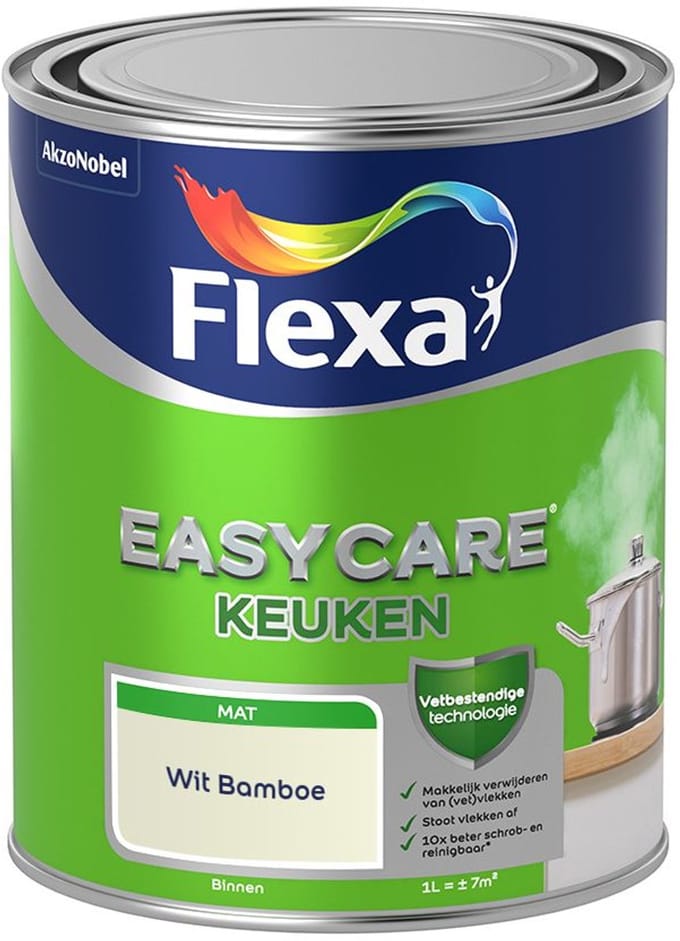 Flexa - Easycare Keuken - Wit Bamboe - Mengverf - 1 L
