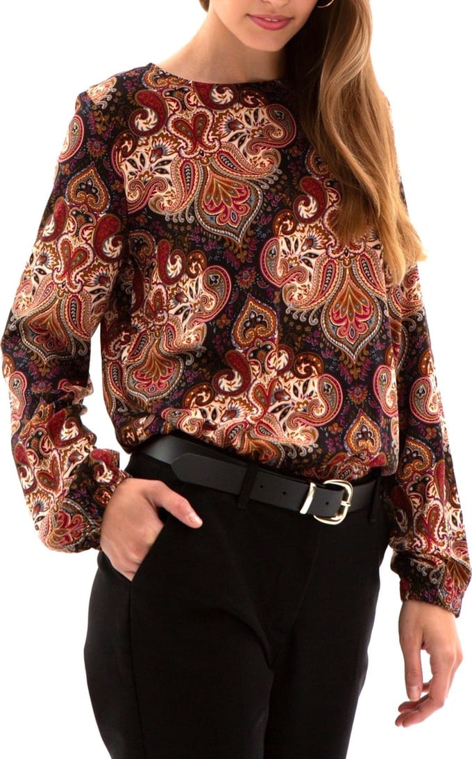 Starry Indigo - Dames blouse met lange mauw