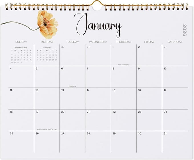 Wandkalender Maandplanner 2025-2026 16 Maanden School & Familie Overzicht